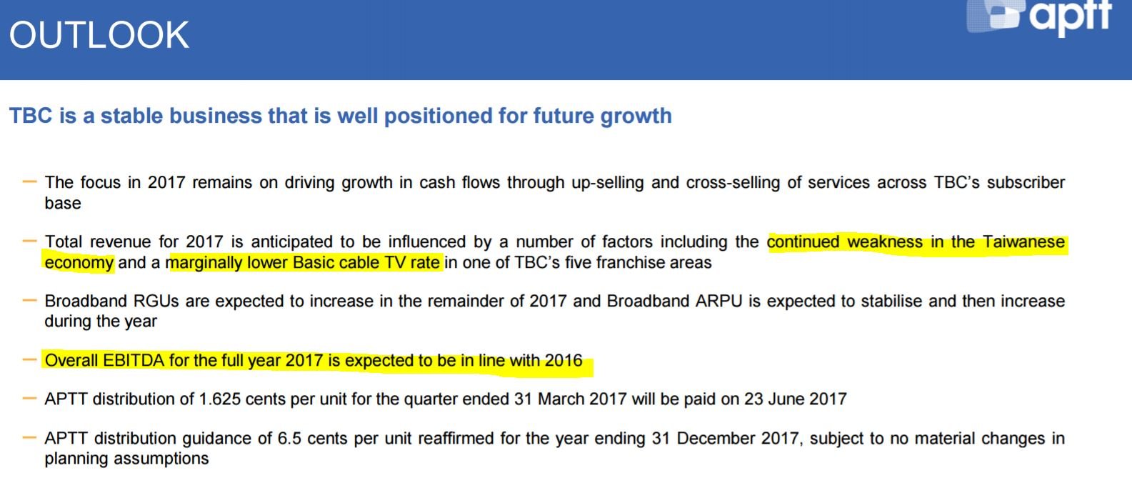 asian pay tv trust outlook