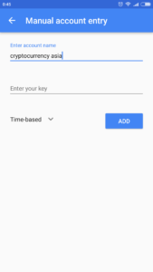 Bittrex Google Authenticator Add