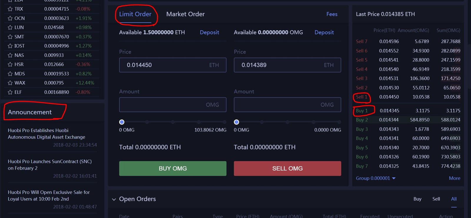 huobi account trading