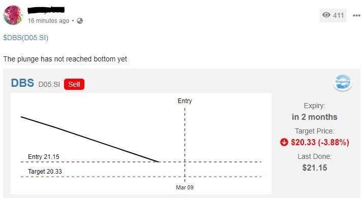 DBS stock price